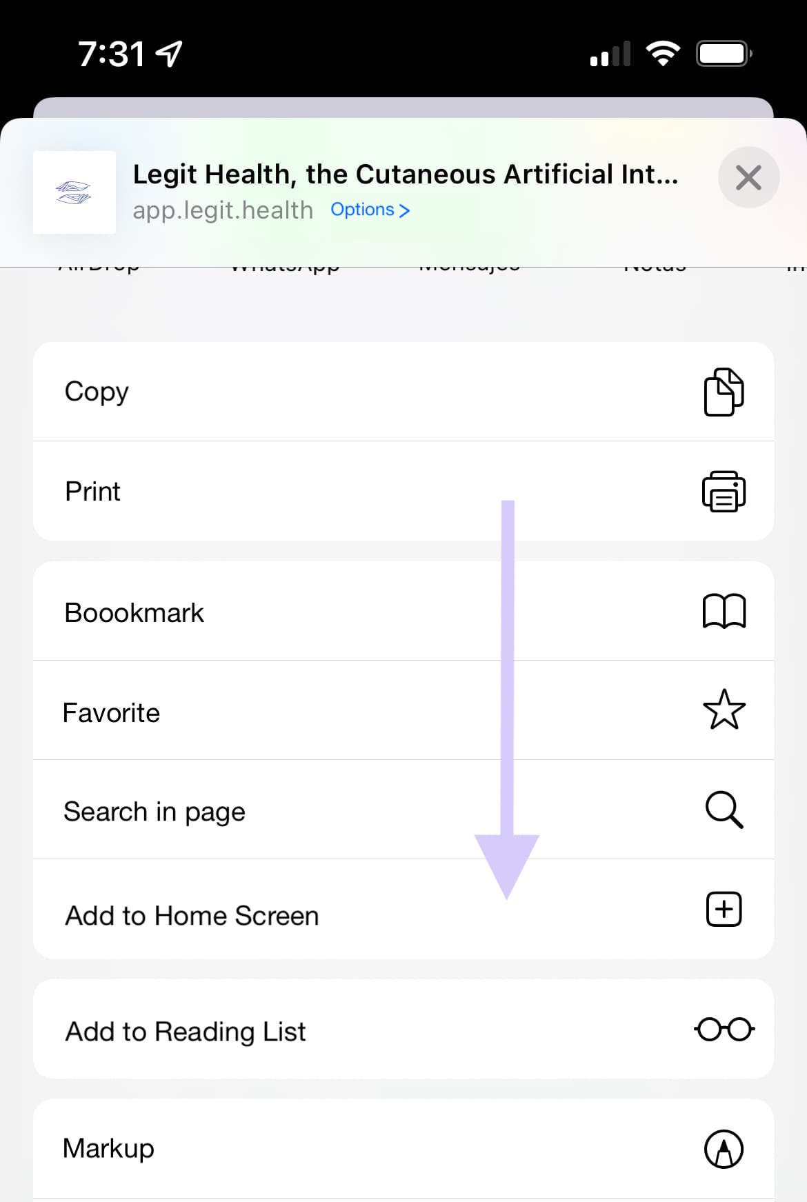 Add to home
screen